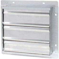 Air Conditioning Products Galvanized Frame Wall Exhaust Shutter with Aluminum Blades Rear Flange 10" - 556-STD 10