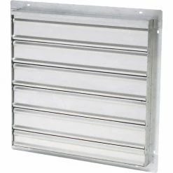 Air Conditioning Products Galvanized Frame Wall Exhaust Shutter with Aluminum Blades Rear Flange 18" - 556-STD 18