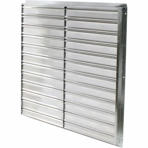 Air Conditioning Products Galvanized Frame Wall Exhaust Shutter with Aluminum Blades Rear Flange 51" - 556-STD 51 1 Air Conditioning Products Galvanized Frame Wall Exhaust Shutter with Aluminum Blades Rear Flange 51" - 556-STD 51