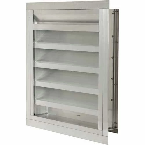 Air Conditioning Products Drainable Blade Fixed Louver with Flange 60"W x 60"H - DFL-F-60x60 3 Air Conditioning Products Drainable Blade Fixed Louver with Flange 60"W x 60"H - DFL-F-60x60 - Image 3