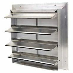 Air Conditioning Products Aluminum Wall Exhaust Shutter, Rear Flange 18" - EAS-MF 18