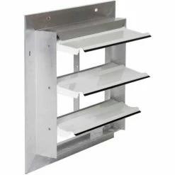 Air Conditioning Products Aluminum Wall Exhaust Shutter with White Blades Rear Flange 54" - EAS-STD 54