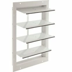 Air Conditioning Products Gable Shutter - White Painted Aluminum 16" - EAS/502 16