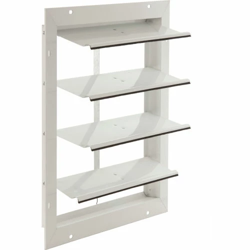 Air Conditioning Products Gable Shutter - White Painted Aluminum 16" - EAS/502 16 1 Air Conditioning Products Gable Shutter - White Painted Aluminum 16" - EAS/502 16