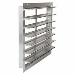 Air Conditioning Products Aluminum Wall Exhaust Shutter, Front Flange 10" - EASR-MF 10