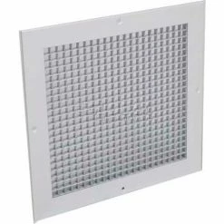 American Louver Eggcrate Return Grille 1/2" Cubed Core, 10" x 22", White, 2 Pack