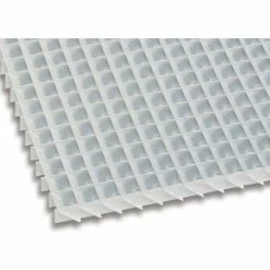 American Louver Sight-Guard Eggcrate Panel, Angled 45 degrees, Aluminum, White, PK2