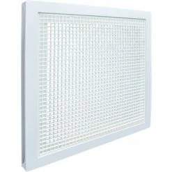 American Louver Stratus Plastic Return Filter Grille, 20" Square Duct, T-grid, White