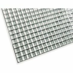 American Louver Eggcrate Panel, Plastic, Chrome, PK2
