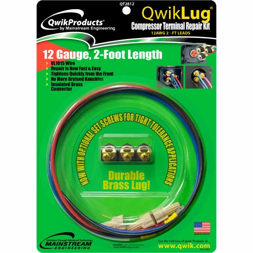 Qwik Products 3 Terminal Repair Lugs QT2812 - 12AWG, 2' Leads With Nut - Pkg Qty 10 2 Qwik Products 3 Terminal Repair Lugs QT2812 - 12AWG, 2' Leads With Nut - Pkg Qty 10 - Image 2