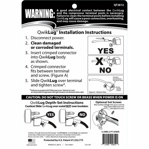 Qwik Products 3 Terminal Repair Lugs QT2812 - 12AWG, 2' Leads With Nut - Pkg Qty 10 3 Qwik Products 3 Terminal Repair Lugs QT2812 - 12AWG, 2' Leads With Nut - Pkg Qty 10 - Image 3