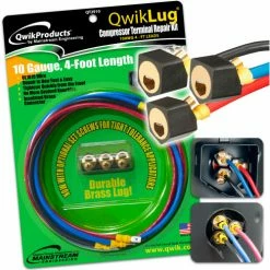 Qwik Products 3 Terminal Repair Lugs QT2910 - 10 AWG, 4' Leads With Spade - Pkg Qty 10