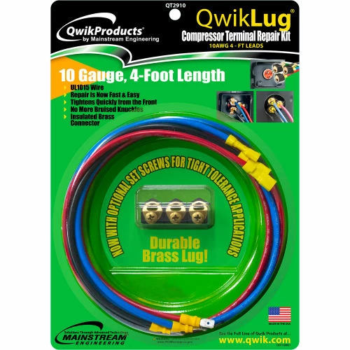 Qwik Products 3 Terminal Repair Lugs QT2910 - 10 AWG, 4' Leads With Spade - Pkg Qty 10 2 Qwik Products 3 Terminal Repair Lugs QT2910 - 10 AWG, 4' Leads With Spade - Pkg Qty 10 - Image 2