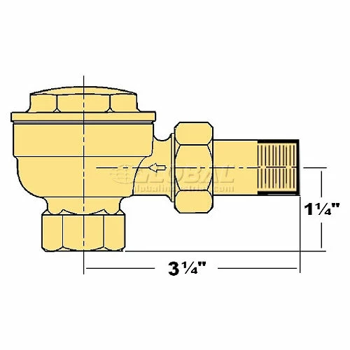 Hoffman Specialty Thermostatic Angle Trap 17C .5 In. 2 Hoffman Specialty Thermostatic Angle Trap 17C .5 In. - Image 2