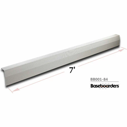 Baseboarders® Premium Series 7 ft Steel Easy Slip-on Baseboard Heater Cover, White 1 Baseboarders® Premium Series 7 ft Steel Easy Slip-on Baseboard Heater Cover, White