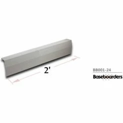 Baseboarders® Premium Series 2 ft Steel Easy Slip-on Baseboard Heater Cover, White -HVAC Hardware & Parts Shop BU7 BB001 24
