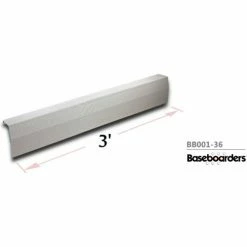 Baseboarders® Premium Series 3 ft Steel Easy Slip-on Baseboard Heater Cover, White -HVAC Hardware & Parts Shop BU7 BB001 36