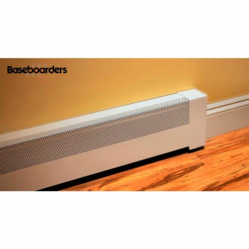 Baseboarders® Basic Series Steel Easy Slip-on Baseboard Heater Cover Left Side Endcap, White 2 Baseboarders® Basic Series Steel Easy Slip-on Baseboard Heater Cover Left Side Endcap, White - Image 2