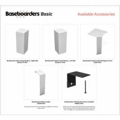 Baseboarders® Basic Series Steel Easy Slip-on Baseboard Heater Cover Left Side Endcap, White 11 Baseboarders® Basic Series Steel Easy Slip-on Baseboard Heater Cover Left Side Endcap, White -HVAC Hardware & Parts Shop BU7 EC004 LF WHT F