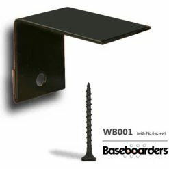 Baseboarders® Premium & Basic Series Baseboard Wall Bracket, White Alternative Mounting Method -HVAC Hardware & Parts Shop BU7 WB001