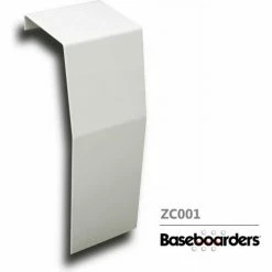 Baseboarders® Premium Series Steel Easy Slip-on Baseboard Zero Clearance Endcap, White -HVAC Hardware & Parts Shop BU7 ZC001
