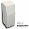 Baseboarders® Premium Series Steel Easy Slip-on Baseboard Left Side CLOSED Endcap, White