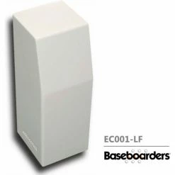 Baseboarders® Premium Series Steel Easy Slip-on Baseboard Left Side CLOSED Endcap, White