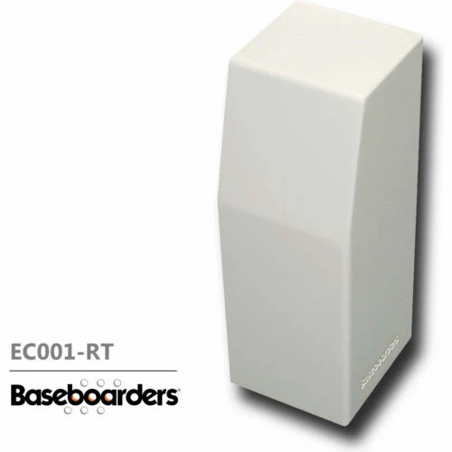Baseboarders® Premium Series Steel Easy Slip-on Baseboard Right Side CLOSED Endcap, White 1 Baseboarders® Premium Series Steel Easy Slip-on Baseboard Right Side CLOSED Endcap, White