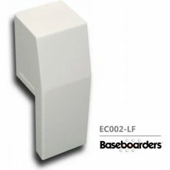 Baseboarders® Premium Series Steel Easy Slip-on Baseboard Left Side OPEN Endcap, White