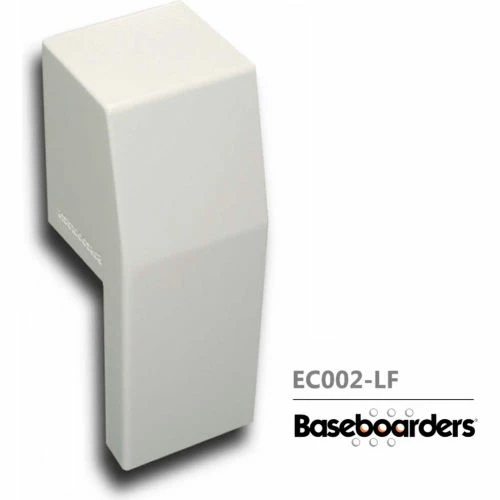 Baseboarders® Premium Series Steel Easy Slip-on Baseboard Left Side OPEN Endcap, White 1 Baseboarders® Premium Series Steel Easy Slip-on Baseboard Left Side OPEN Endcap, White