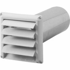 Fantech 4" Plastic Louver for Exterior Wall Mount