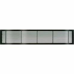Architectural Grille AG10 Series 4" x 10" Solid Alum Fixed Bar Supply/Return Air Vent Grille, Black-Gloss