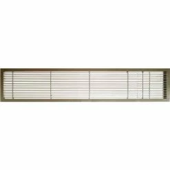 Architectural Grille AG10 Series 4" x 42" Solid Alum Fixed Bar Supply/Return Air Vent Grille, Antique Bronze w/Door