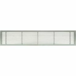 Architectural Grille AG10 Series 6" x 12" Solid Alum Fixed Bar Supply/Return Air Vent Grille, Brushed Satin