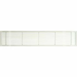Architectural Grille AG10 Series 6" x 24" Solid Alum Fixed Bar Supply/Return Air Vent Grille, White-Gloss