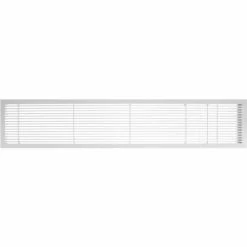 Architectural Grille AG10 Series 6" x 36" Solid Alum Fixed Bar Supply/Return Air Vent Grille, White-Matte w/Door