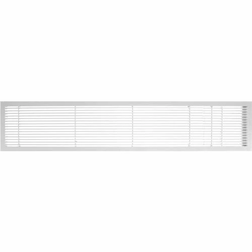 Architectural Grille AG10 Series 6" x 36" Solid Alum Fixed Bar Supply/Return Air Vent Grille, White-Matte w/Door 1 Architectural Grille AG10 Series 6" x 36" Solid Alum Fixed Bar Supply/Return Air Vent Grille, White-Matte w/Door