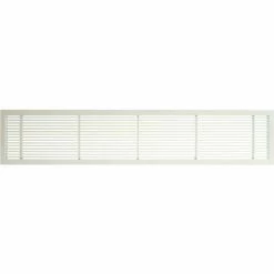 Architectural Grille AG10 Series 12" x 12" Solid Alum Fixed Bar Supply/Return Air Vent Grille, White-Matte