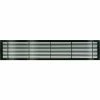 Architectural Grille AG20 Series 4" x 24" Solid Alum Fixed Bar Supply/Return Air Vent Grille, Black-Gloss