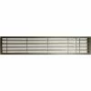 Architectural Grille AG20 Series 4" x 24" Solid Alum Fixed Bar Supply/Return Air Vent Grille, Antique Bronze w/Right Door