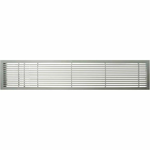 Architectural Grille AG20 Series 4" x 24" Solid Alum Fixed Bar Supply/Return Air Vent Grille, Brushed Satin w/Left Door 1 Architectural Grille AG20 Series 4" x 24" Solid Alum Fixed Bar Supply/Return Air Vent Grille, Brushed Satin w/Left Door