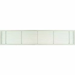 Architectural Grille AG20 Series 4" x 30" Solid Alum Fixed Bar Supply/Return Air Vent Grille, White-Matte