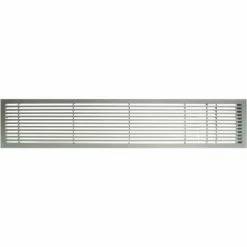 Architectural Grille AG20 Series 4" x 30" Solid Alum Fixed Bar Supply/Return Air Vent Grille, Brushed Satin w/Right Door