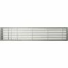 Architectural Grille AG20 Series 4" x 36" Solid Alum Fixed Bar Supply/Return Air Vent Grille, Brushed Satin w/Left Door