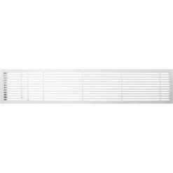 Architectural Grille AG20 Series 4" x 42" Solid Alum Fixed Bar Supply/Return Air Vent Grille, White-Matte w/Left Door