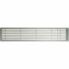 Architectural Grille AG20 Series 4" x 48" Solid Alum Fixed Bar Supply/Return Air Vent Grille, Brushed Satin w/Right Door