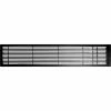 Architectural Grille AG20 Series 4" x 48" Solid Alum Fixed Bar Supply/Return Air Vent Grille, Black-Matte w/Right Door