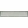 Architectural Grille AG20 Series 6" x 24" Solid Alum Fixed Bar Supply/Return Air Vent Grille, Brushed Satin