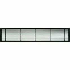 Architectural Grille AG20 Series 6" x 24" Solid Alum Fixed Bar Supply/Return Air Vent Grille, Black-Matte