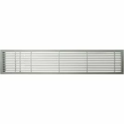 Architectural Grille AG20 Series 6" x 36" Solid Alum Fixed Bar Supply/Return Air Vent Grille, Brushed Satin w/Left Door